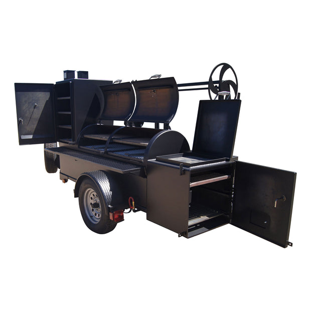 24" x 72" Trailer Pit with Vertical Slow Smoker