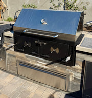 24" x 48" Adjustable Charcoal Grill & Smoker