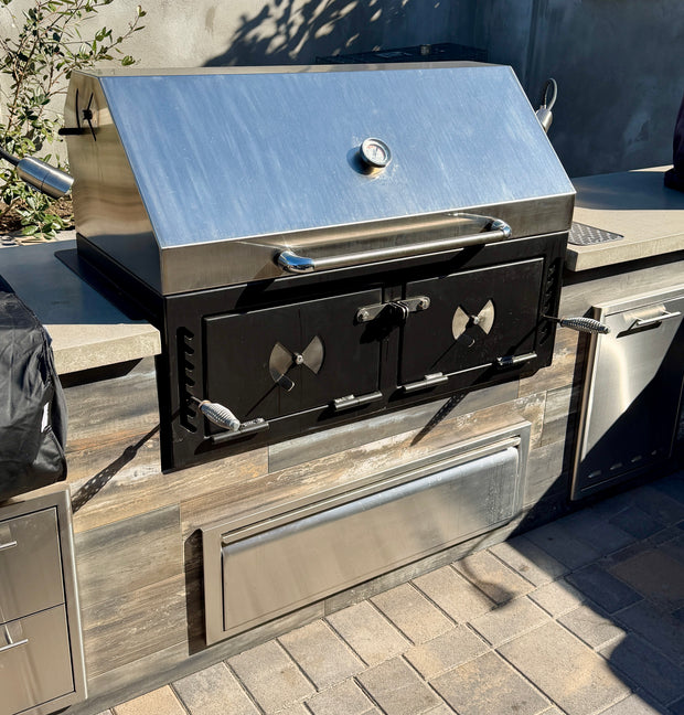 24" x 48" Adjustable Charcoal Grill & Smoker
