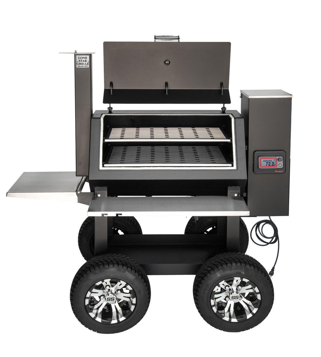 Wolf Star Smoker And Vape Lone Star Grillz 20'' x 36'' Pellet Smoker Built-in Wolf Wolf Star Smoker And Vape Lone Star Grillz 20'' x 36'' Pellet Smoker Built-in Wolf