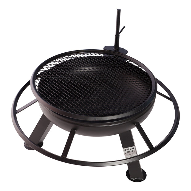 Deep Bowl Round Fire Pit With Grill